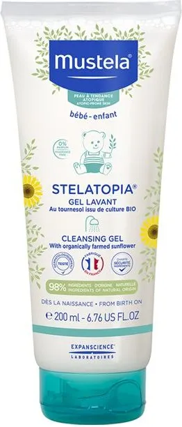 Mustela Stelatopia Душ-гел за атопична кожа 200 мл