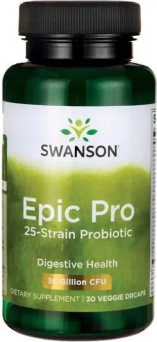 Swanson Epic Pro 25-Strain Probiotic Епик Про 25-щамов пробиотик х 30 капсули