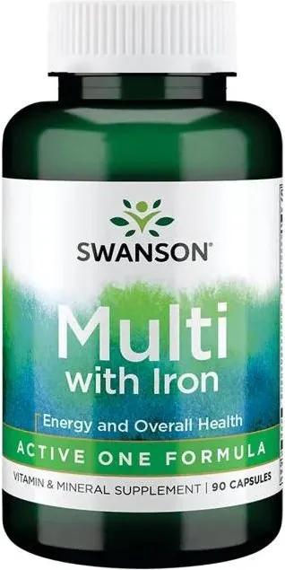 Swanson Multi with Iron - Active One Formula Активна формула Мултивитамини с желязо х 90 капсули