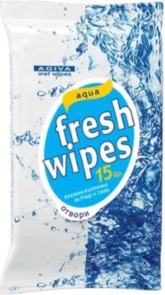 Agiva Aqua Fresh Wipes Мокри кърпички 15 бр