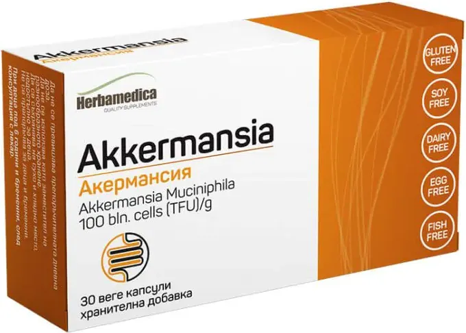 Herbamedica Акермансия пробиотик x 30 капсули