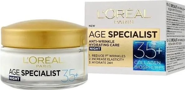 L’Oreal Age Specialist 35+ Хидратиращ нощен крем за лице 50 мл