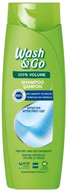 Wash & Go Anti-Dandruff Shampoo Шампоан против сух и мазен пърхот 180 мл