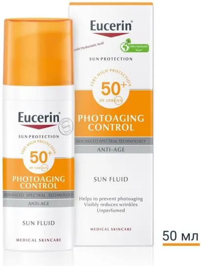 Eucerin Sun Photoaging Control Слънцезащитен флуид за лице SPF50 50 мл