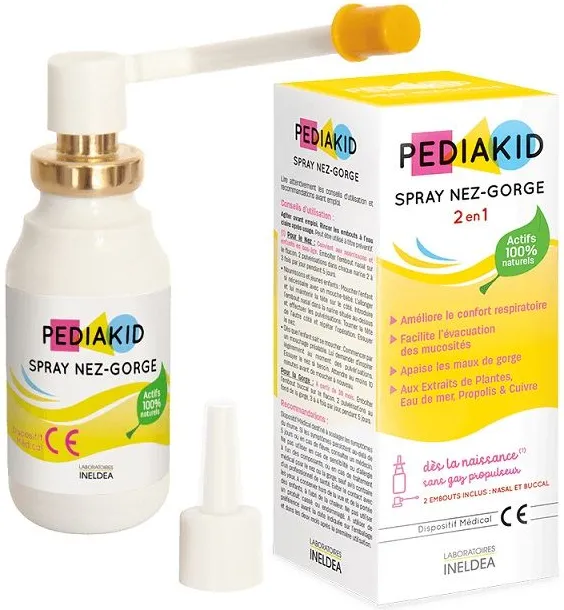 Pediakid Spray Nez-Gorge Спрей за нос и гърло за деца 20 мл