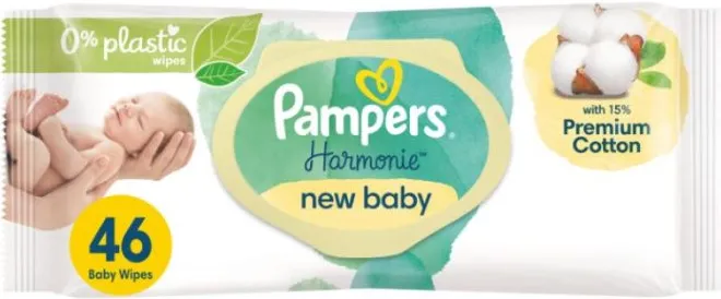 Pampers Harmonie Newborn Бебешки мокри кърпи х 46 бр