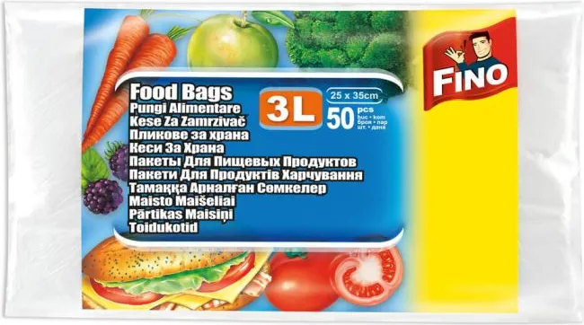 Fino Пликове за храна 3 л 25 x 35 см 50 бр