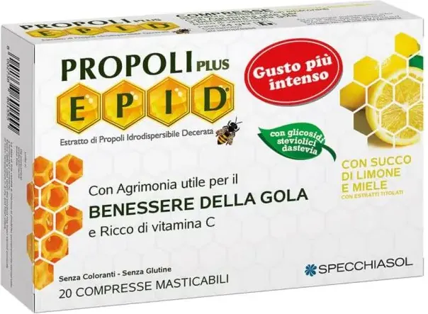 Epid Дъвчащи таблетки за гърло с лимонов сок и мед х 20 броя