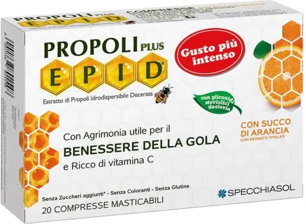 Epid Дъвчащи таблетки за гърло с портокалов сок х 20 броя