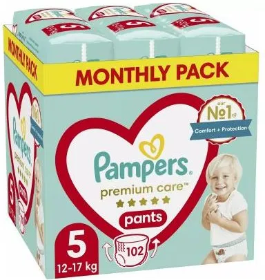 Пелени - гащички Pampers Premium Care Pants Размер 5 102 бр