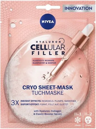 Nivea Cellular Filler Elasticity Reshape Cryo 10-минутна биоразградима лист маска за лице 1 бр