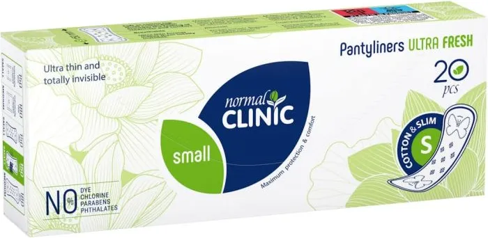 Normal Clinic Ultra Fresh Cotton & Slim Small Ежедневни дамски превръзки с аромат x20 бр