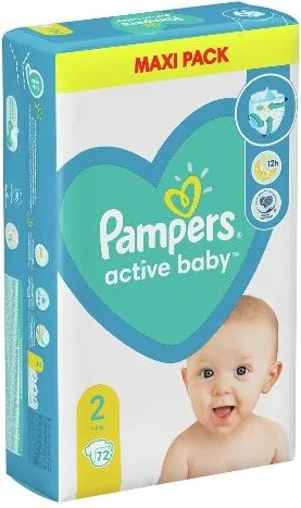 Пелени Pampers Active Baby Размер 2 S Mini 72 бр Procter & Gamble