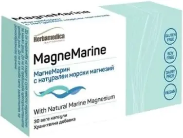 Herbamedica Magne Marine Натурален морски магнезий 350 мг х 30 капсули