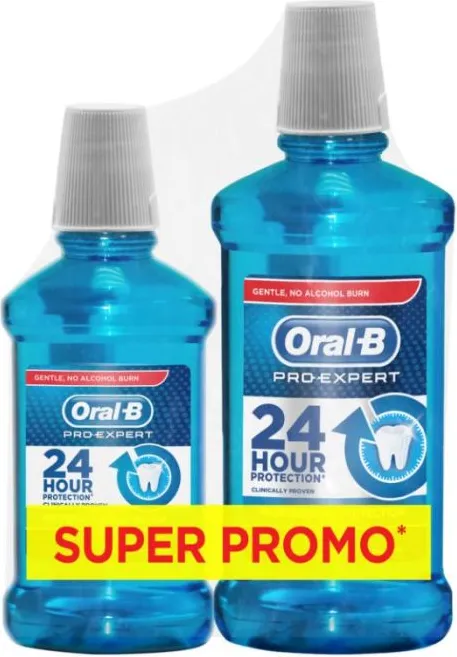 Oral-B Pro-Expert 24-hour Protection Вода за уста за 24 часа грижа 500 мл  + 250 мл Комплект