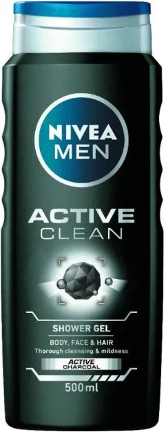 Nivea Men Active Clean Душ-гел за мъже с активен въглен 500 мл