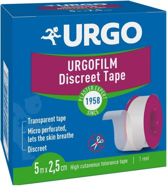 Urgo Urgofilm Прозрачен хипоалергенен лейкопласт 2.5 см х 5 м