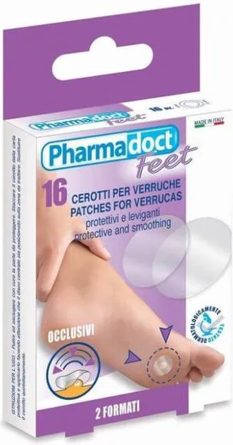 Pharmadoct Feet Пластири за лечение на кокоши трън и брадавици х 16 броя