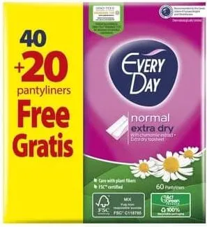 Everyday Normal Extra Dry Ежедневни дамски превръзки x 60 броя