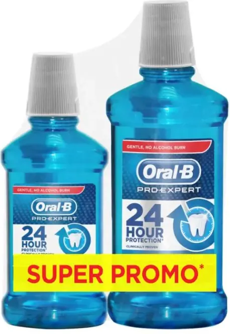 Oral-B Pro-Expert 24-hour Protection Вода за уста за 24 часа грижа 500 мл  + 250 мл Комплект