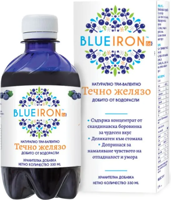 Herbamedica BlueIron Течно желязо за повишаване нивата на желязо 330 мл