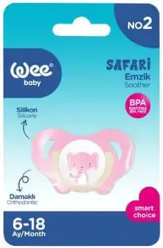 Wee Baby Safari Ортодонтична залъгалка 6-18М х 1 брой