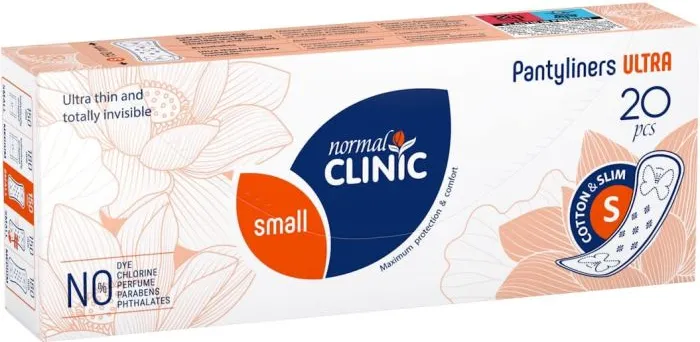 Normal Clinic Ultra Cotton & Slim Small Ежедневни дамски превръзки x20 бр