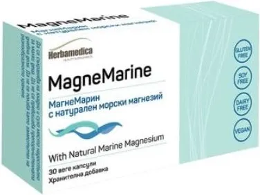 Herbamedica Magne Marine Натурален морски магнезий 350 мг х 30 капсули