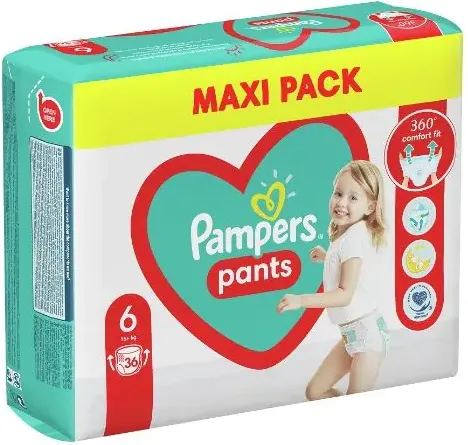 Пелени - гащички Pampers Pants Размер 6 XL 36 бр Procter & Gamble