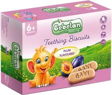 Baby Teething Biscuits Бисквити за гризкане със слива 6М+ 200 г