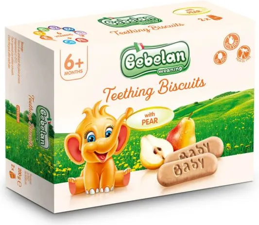 Baby Teething Biscuits Бисквити за гризкане с круша 6М+ 200 г