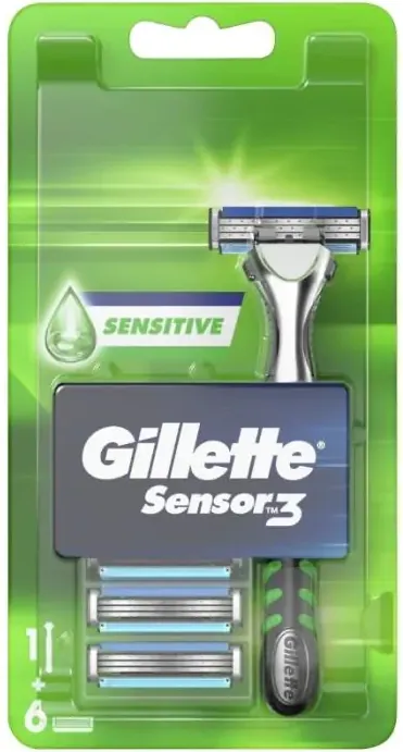 Gillette Sensor 3 Sensitive Система за бръснене + 6 ножчета