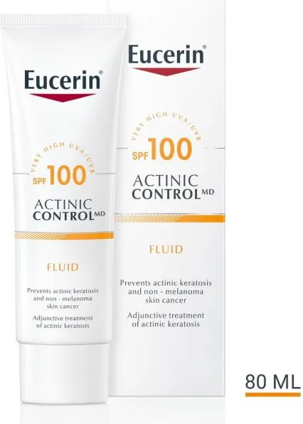 Eucerin Actinic Control MD Слънцезащитен флуид при актинични кератози SPF100 80 мл