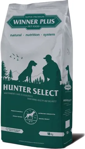 Winner Plus Premium Hunter Select Пълноценна суха храна за ловни и неактивни кучета от всички породи 18 кг