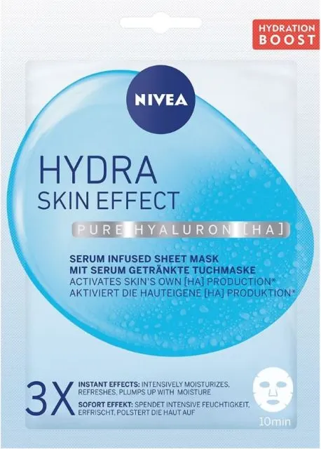 Nivea Hydra Skin Effect Хидратираща лист-маска за лице с хиалуронова киселина 1 бр