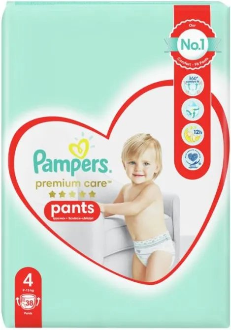 Пелени - гащички Pampers Premium Care Pants Размер 4 38 бр