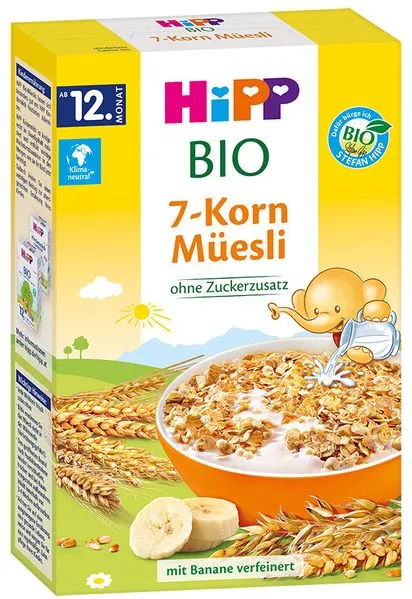 HiPP BIO 7-Korn Muesli Био мюсли 7 зърнени култури 12М+ 200 гр