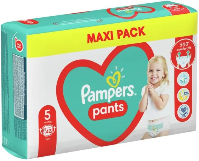 Пелени - гащички Pampers Pants Размер 5 Junior 42 бр