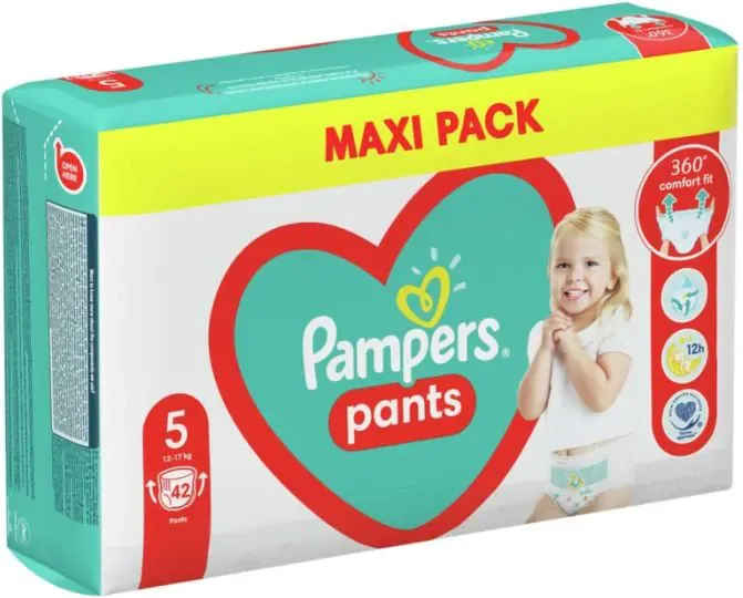 Пелени - гащички Pampers Pants Размер 5 Junior 42 бр