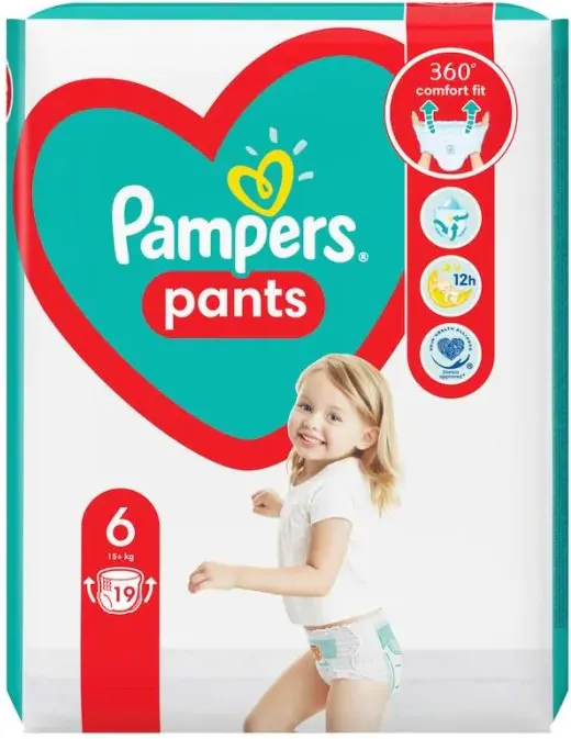 Пелени - гащички Pampers Pants Размер 6 XL 19 бр