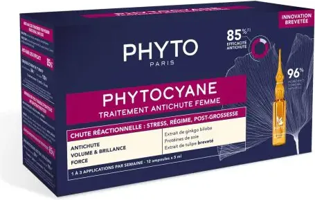 Phyto Phytocyane Tерапия против реактивен косопад при жени 12 ампули х 5 мл
