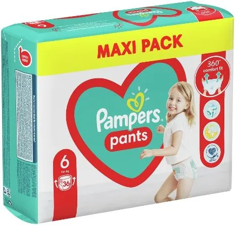 Пелени - гащички Pampers Pants Размер 6 XL 36 бр Procter & Gamble