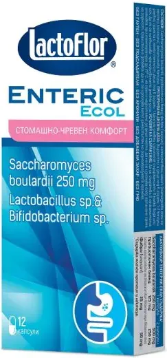 Lactoflor Enteric Ecol за стомашно-червен комфорт x 12 капсули