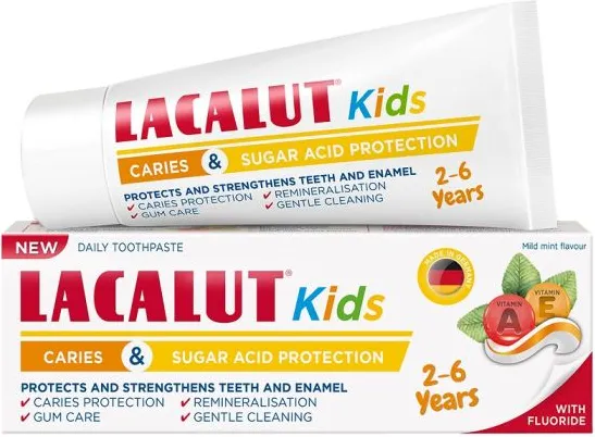 Lacalut Kids Детска паста за зъби против кариес 2-6 г 55 мл