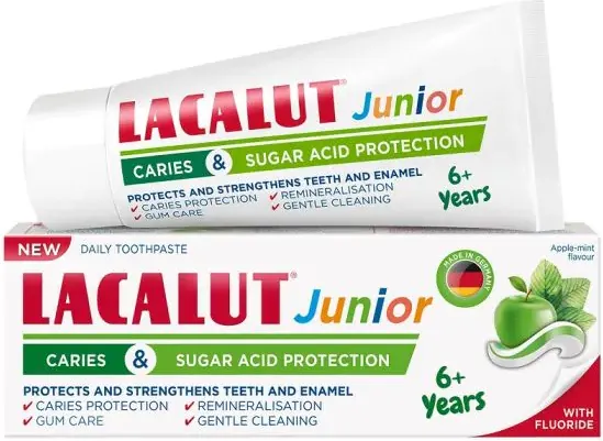 Lacalut Junior Детска паста за зъби против кариес 6+ г 55 мл