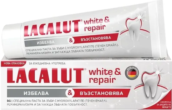 Lacalut White and Repair паста за зъби избелваща и възстановяваща 75 мл