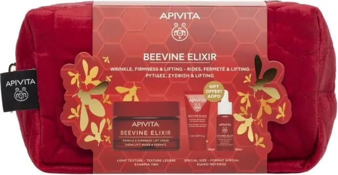 Apivita Beevine Elixir Коригиращ бръчките и стягащ дневен крем с лека текстура 50 мл + Подарък: Мини нощен крем 15 мл + Мини серум 10 мл