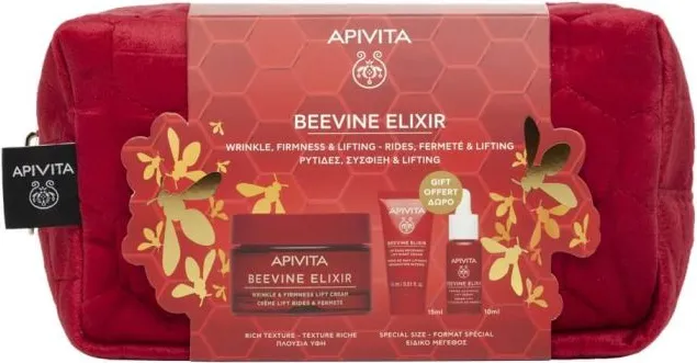 Apivita Beevine Elixir Коригиращ бръчките и стягащ дневен крем с богата текстура 50 мл+Подарък: Мини нощен крем 15 мл + Мини серум 10 мл