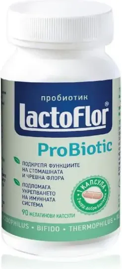 Lactoflor Probiotic за здравословна стомашно-чревна флора х 90 капсули