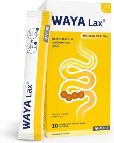 Waya Lax Adults при запек 20 мл x 10 сашета Medis